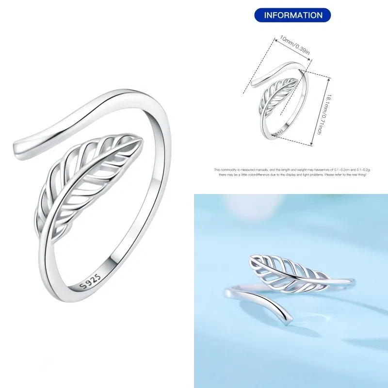 Gem Color: Red - 2024 Charm 925 Sterling Silver Crystal Open Rings For Women Simple Adjustable Fashion Wedding Engagement Party Gifts Jewelry