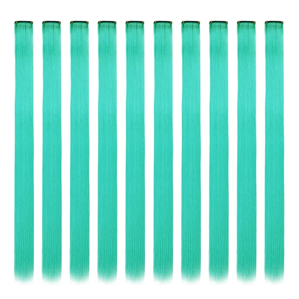 Color: 4/30HL, Stretched Length: 22inches, Ships From: CHINA - Synthetic 10 Pcs Straight Hair Extensions Clip in Hairpieces 22 Inch Hightlight Colorful Hair for Women Party Cosplay Gifts