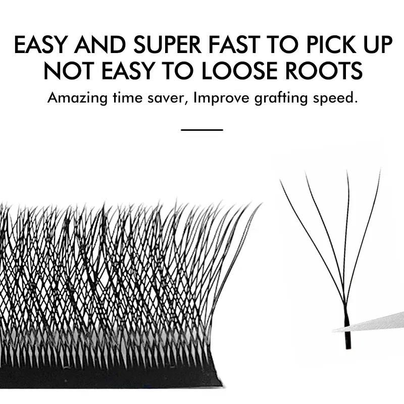 Color: Black & Silver, Curl: L, Thickness: 0.07mm, Length: 13mm - NATUHANA W-Shaped 4D 5D Volume Eyelash Extensions Premade Volume Fans W Shape Lashes Natural Soft False Eyelashes for Makeup