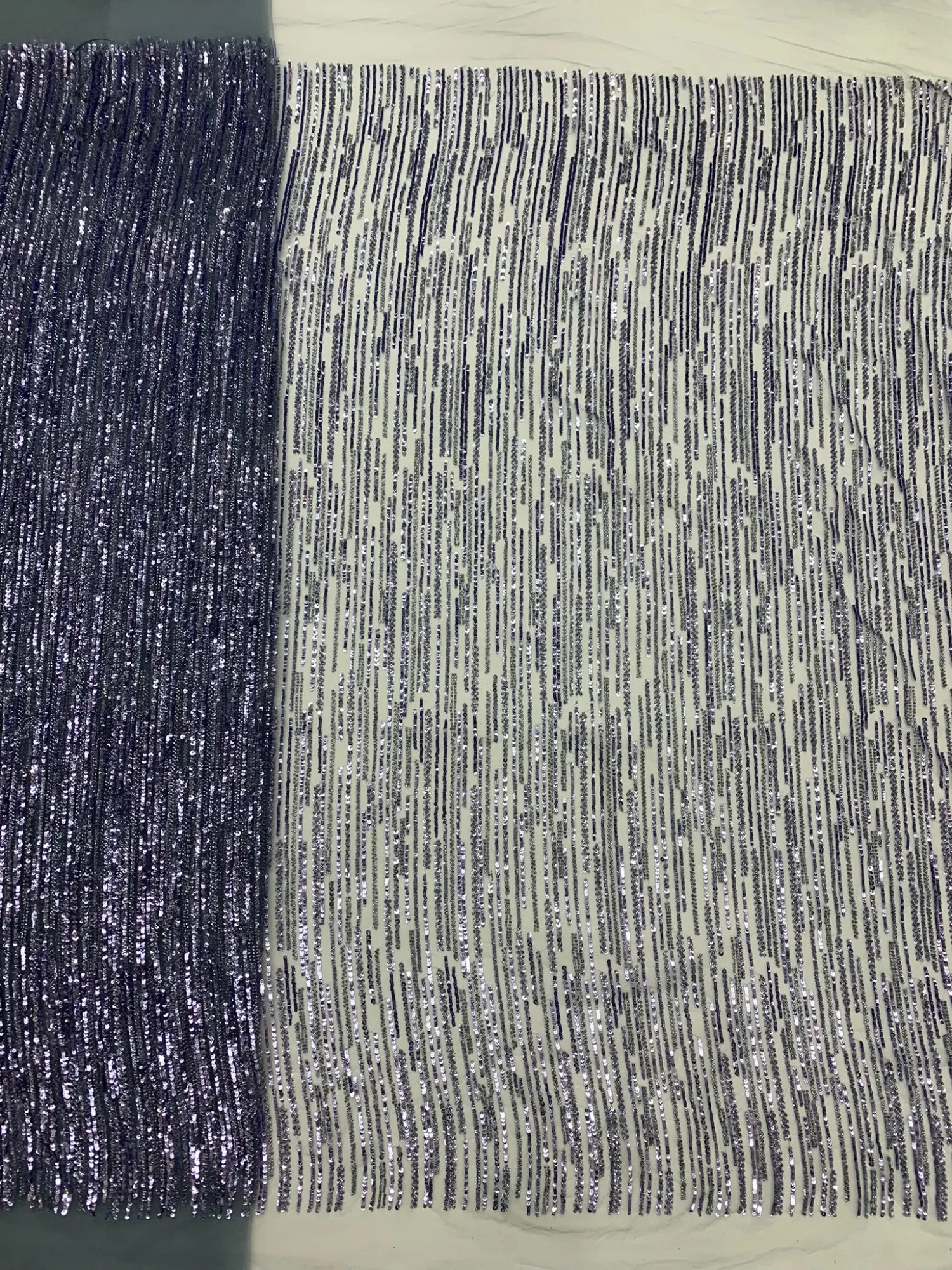 Color: Ivory, Width: 130cm, Length: 3 YARDS - 3Y/piece Latest Nigerian Sequins Lace Fabric  Beaded Lace Fabric Luxury French Embroidery Groom Lace Fabric For Wedding Dress