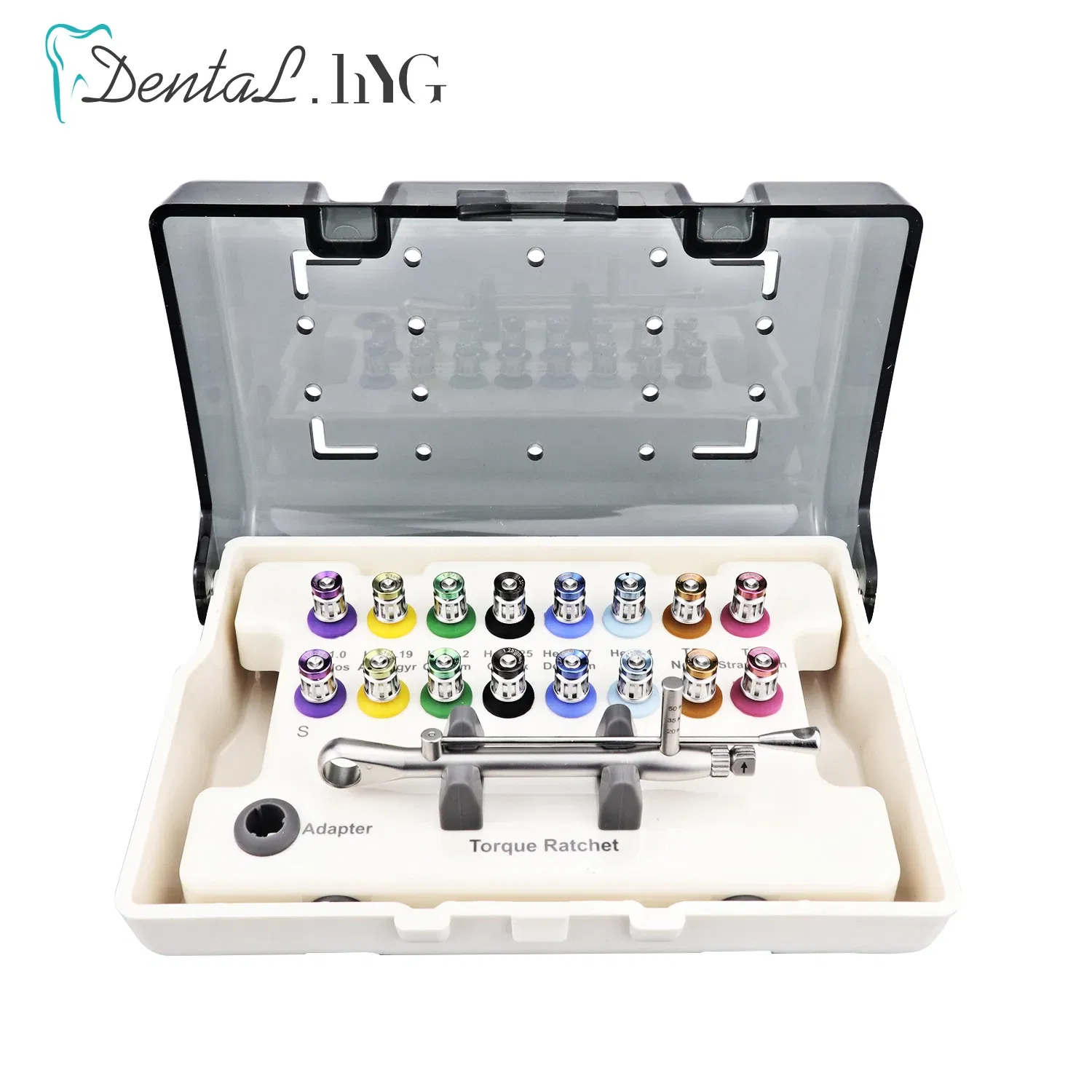 Color: Red - Fast ShipDental Universal Implant Torque Screwdriver Wrench Prosthetic Restoration Ratchet Kits Dentistry Implant Tool 10-70NCM