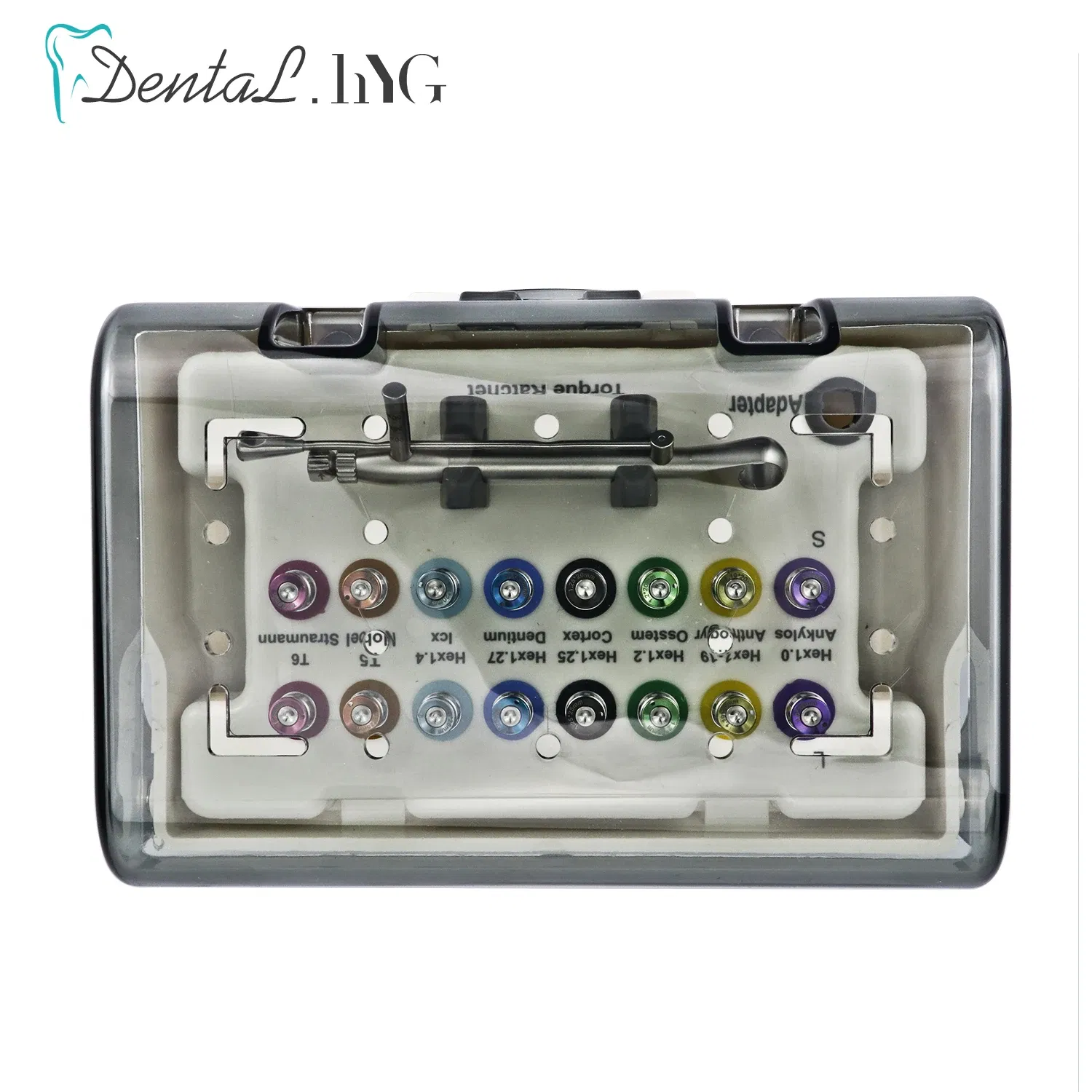 Color: Red - Fast ShipDental Universal Implant Torque Screwdriver Wrench Prosthetic Restoration Ratchet Kits Dentistry Implant Tool 10-70NCM