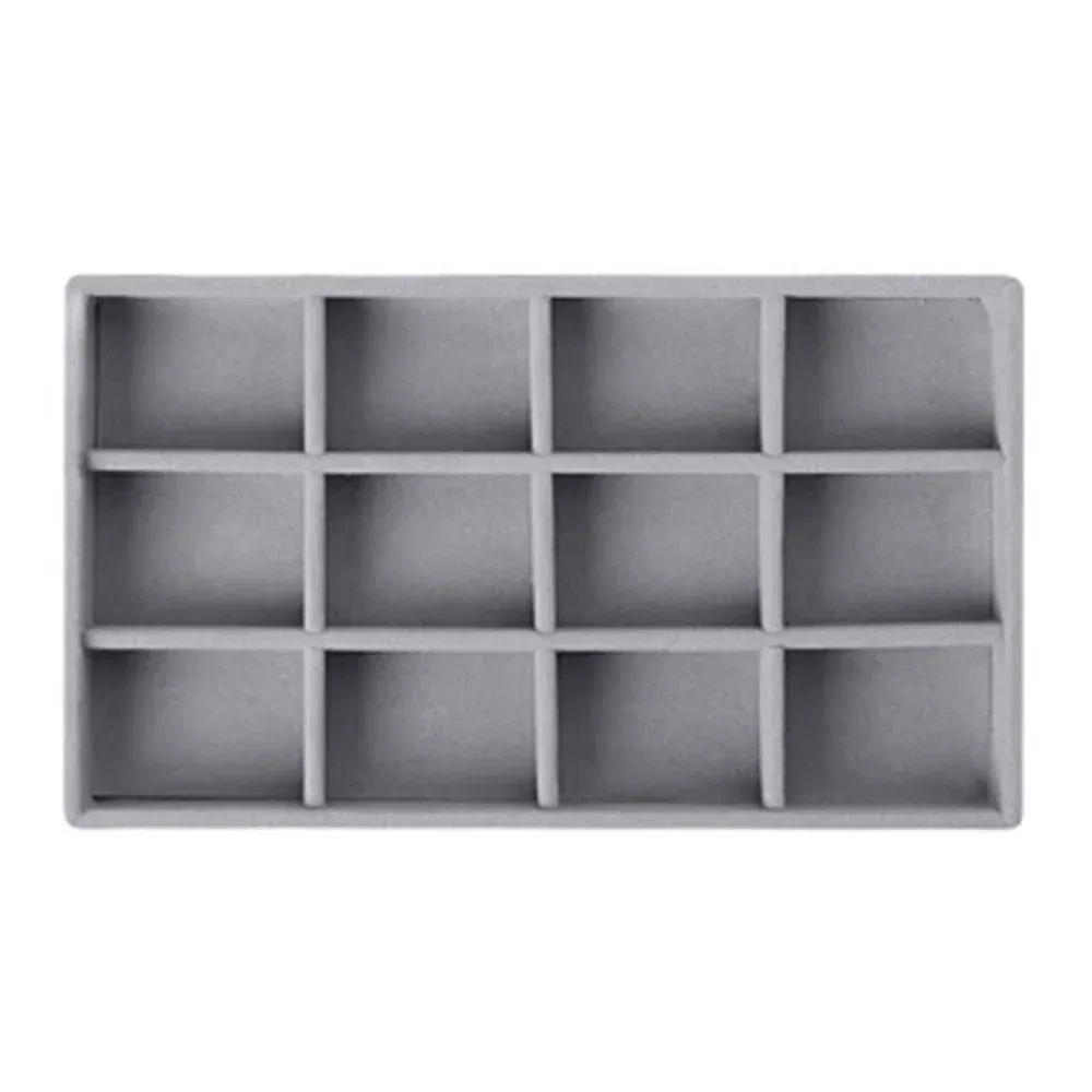 Color: Black - Velvet Jewelry Storage Box Necklace Stackable Display Tray Bracelet Earring Organizers DIY Handicrafts Drawer Box Organizer Box