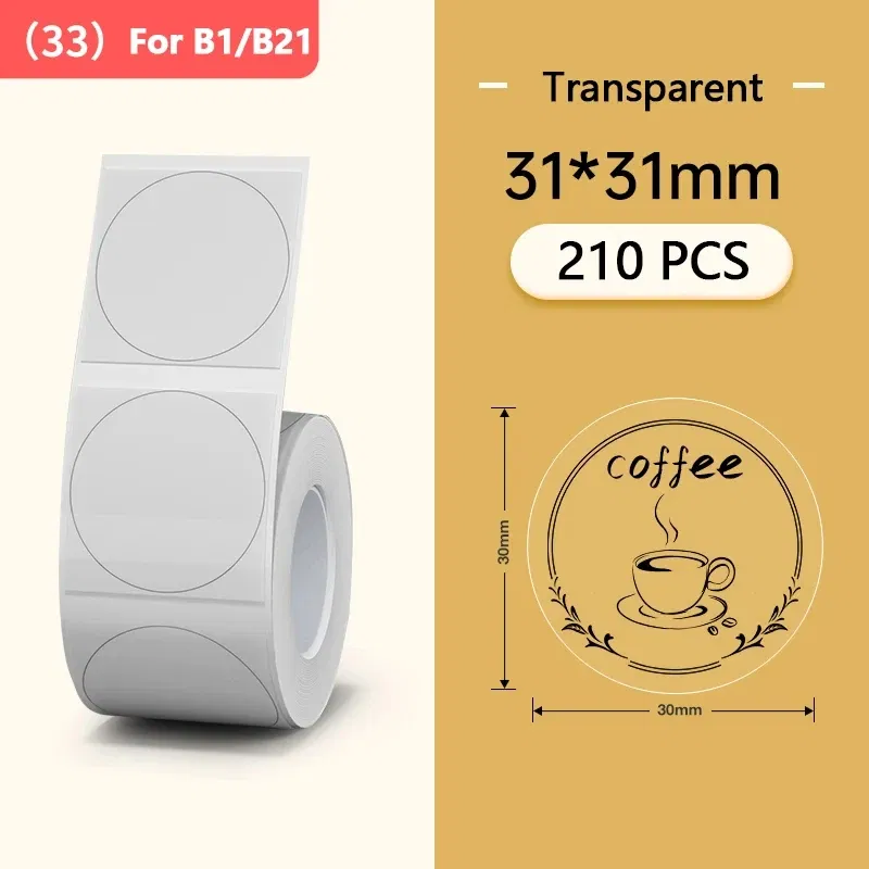 color: Blue - Niimbot Round Color Label Sticker Self-adhesive Waterproof Thermal Sticker Label for B1/B21/B3S Label NIIMBOT