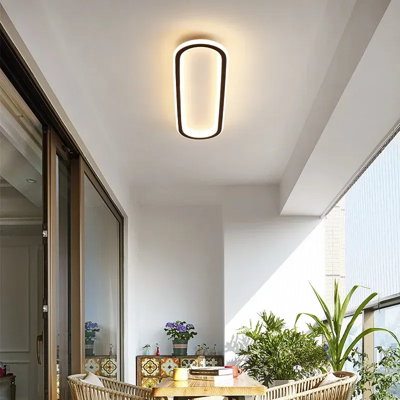 Modern LED Ceiling Light For Bedroom Balcony Corridor Lighting Cloak Room Entrance Hall Kitchen Rectangular Home Lamp Fixtures
