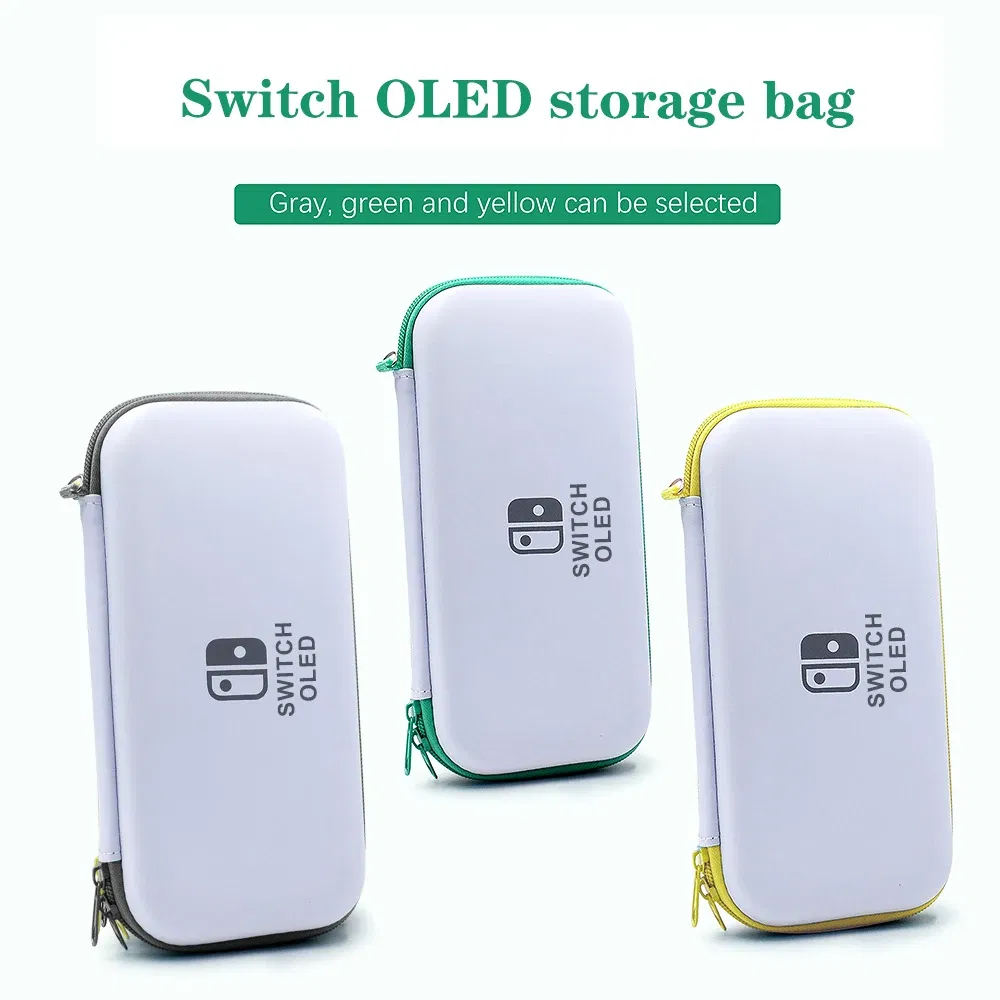 Color: Yellow - Case Kit For Nintend Switch OLED Console Carrying Case Protective Pouch Hard Shell Clear Cover For Switch Oled WIth Film Glass