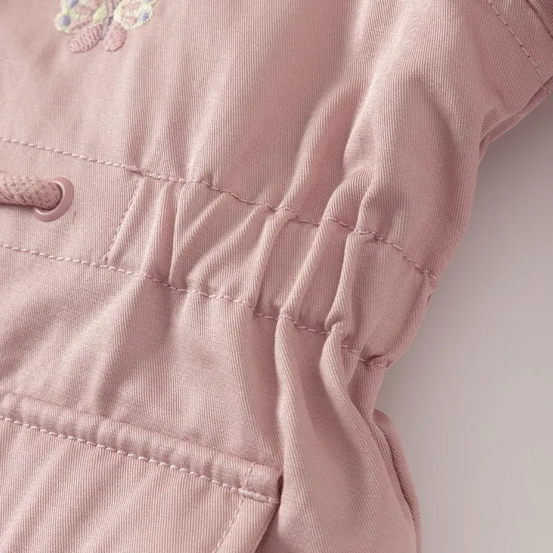 Color: PURPLE, Kid Size: 12 - Dave Bella Children Girls Baby Tops Outerwear 2024 Autumn Winter Thicken Hooded Zipper Gentle Baby Overcoat Outdoor DB4243880