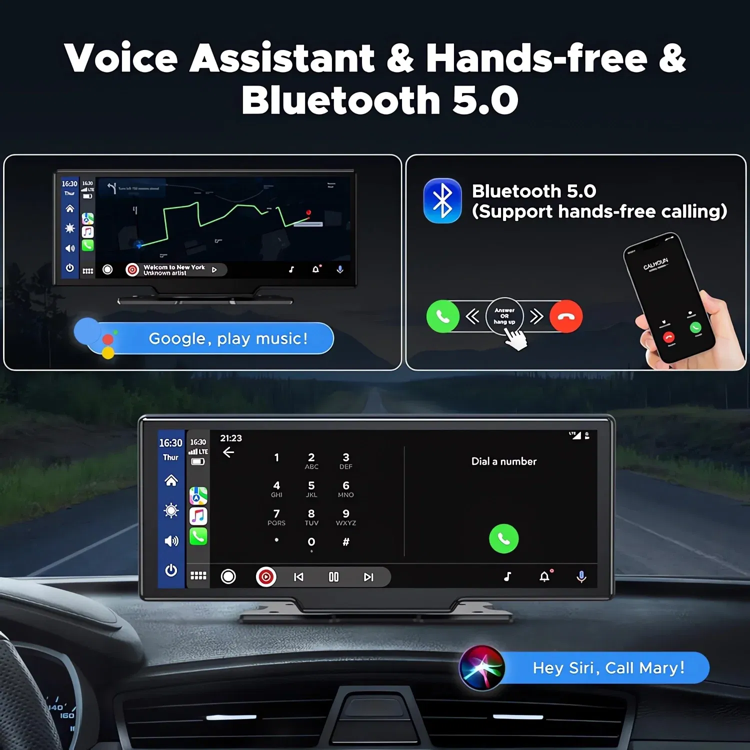 Car Dvr 10.26 Inch 4K 3840*2160P Carplay Android Auto Dash Cam GPS 5G WIFI FM BT Dual Lens Camera Dashcam Drive Recorder