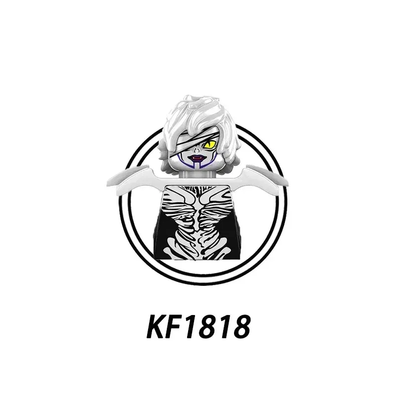 Color: Blue - 2025 Building Blocks KF6173 KF6175 KF6176 Halloween Horror Jason Sally Leather Face Jack Character Figures Bricks Children Toys