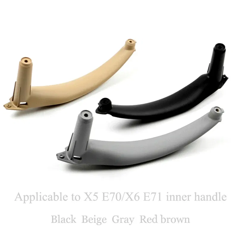 Color: Champagne - Right rudder driving Inner Door Handle For BMW E70 E71 E72 X5 X6 Panel Pull Trim Cover 5141-6969 401 5141 6969 402 Black Beige