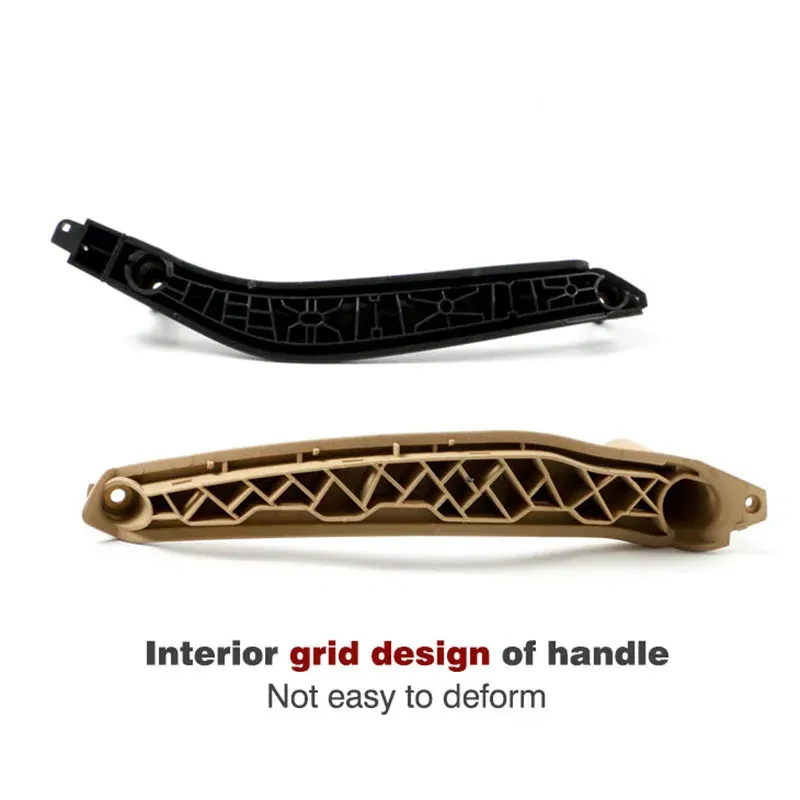 Color: Champagne - Right rudder driving Inner Door Handle For BMW E70 E71 E72 X5 X6 Panel Pull Trim Cover 5141-6969 401 5141 6969 402 Black Beige