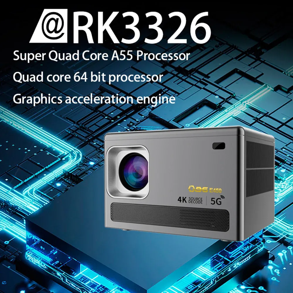 E450 4K HD Projector WIFI 6.0 Smartphone Same Screen Projector Dual Band WIFI Bluetooth Projector Auto Focus Home Projector AU Plug