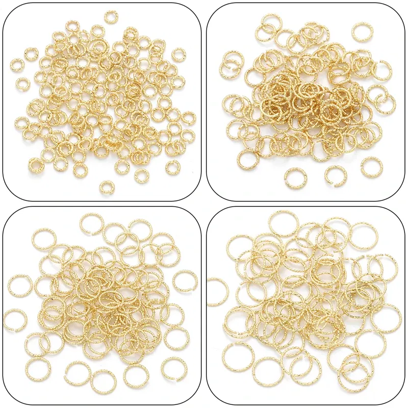Color: green, Ships From: CHINA - 20pcs 4/6/8/10mm Silver/14K Gold Plated Brass Jump Rings Open Loops for Bracelet Necklace Earring DIY Jewelry Making Findings
