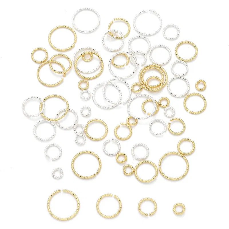 Color: green, Ships From: CHINA - 20pcs 4/6/8/10mm Silver/14K Gold Plated Brass Jump Rings Open Loops for Bracelet Necklace Earring DIY Jewelry Making Findings