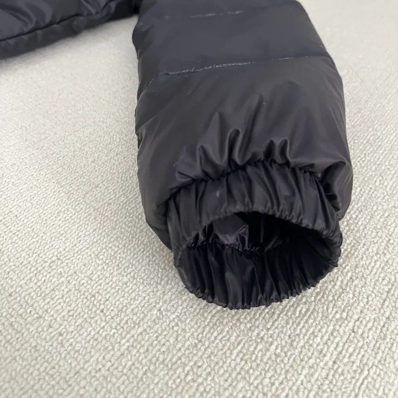 Color: Khaki, Kid Size: 4T - Kids Winter Down Jacket Shiny Real Raccoon Fur Collar Toddler Boys Hooded Coat Baby Girls Warm Snowsuit Children's Parkas