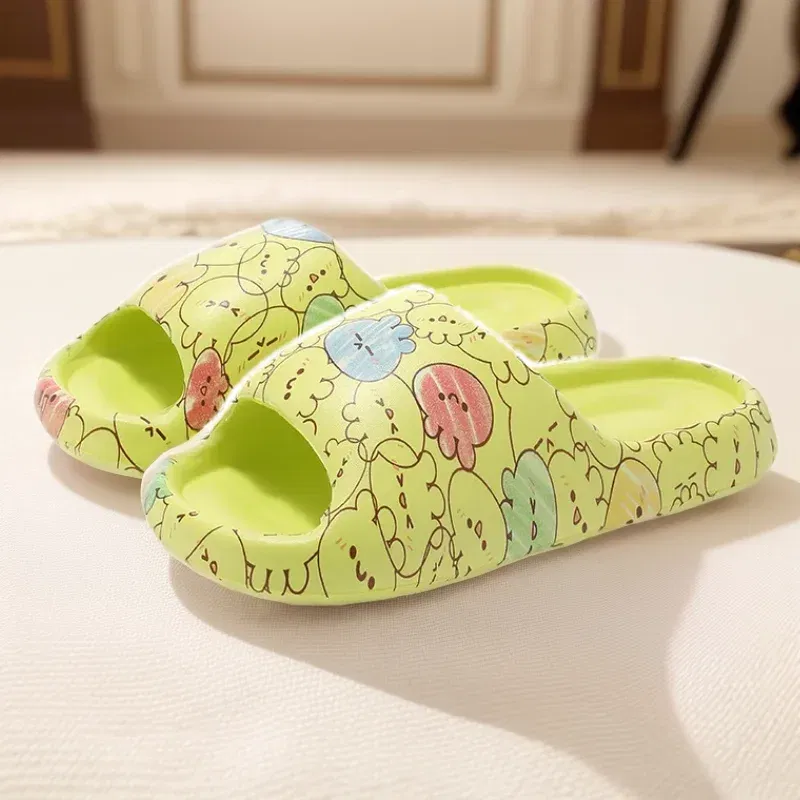 Color: Beige, Shoe Size: 38-39 - Women's Slippers Fashion Light EVA Soft Home Sole Slipper Bathroom Anti-Slip Casual Indoor Slipper Beach Sandal Flip-Flops