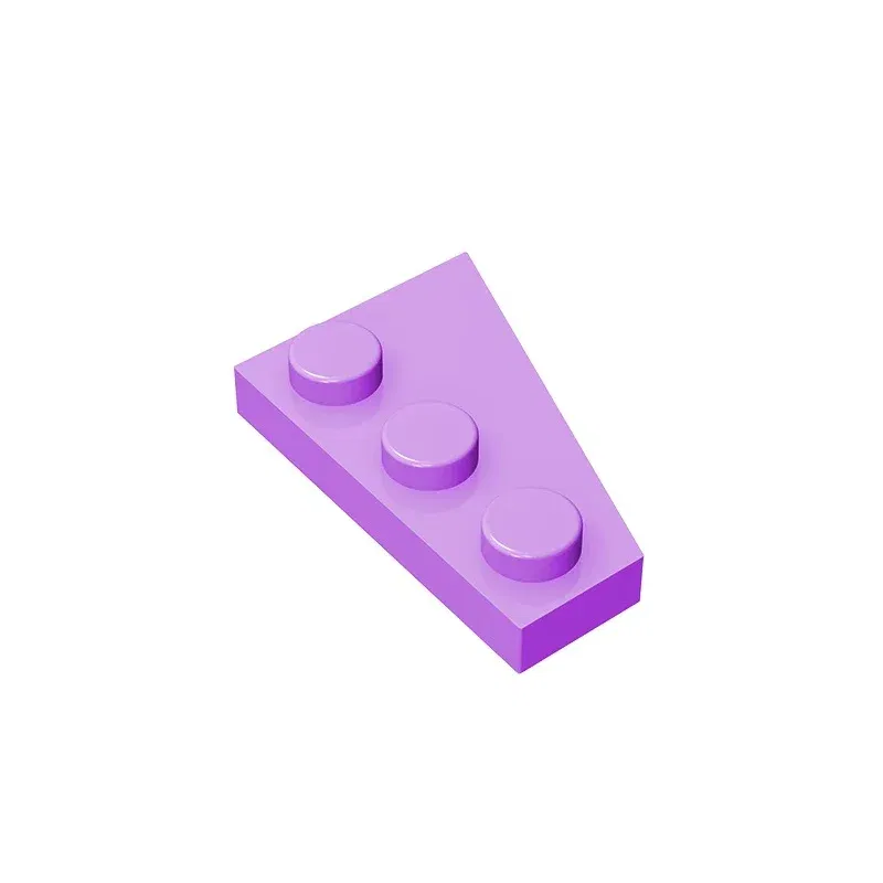 Color: Dark Orange - Gobricks GDS-546 Wedge, Plate 3 x 2 Left  compatible with lego 43723 pieces of children's DIY Assemble Building Blocks