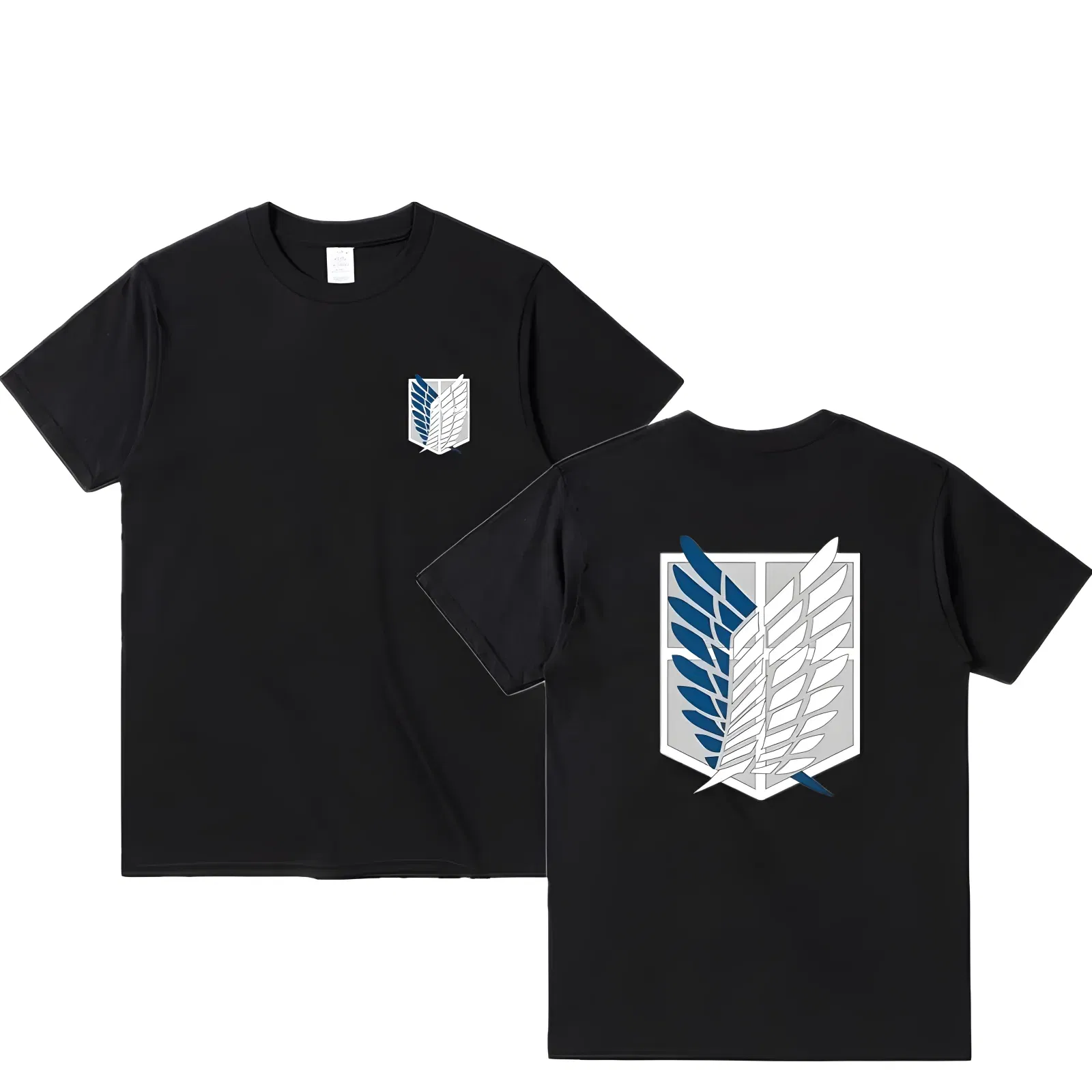 Color: Pink, Size: S - Attack on Titan T-shirt Wings of Freedom Short Sleeve Ackerman Mikasa Eren Jaeger Men Cotton Tops Summer Oversized O-Neck Tee
