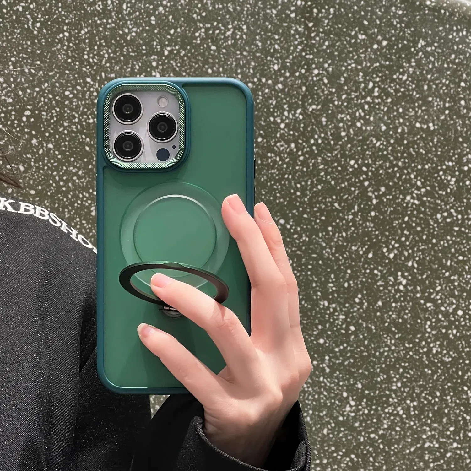 Color: Brown, Material: Genuine Leather - For iPhone 15 Pro Max 360?° Rotation Magnetic Holder Stand Matte Phone Case For iPhone 11 12 13 14 15 Plus Heat Dissipation Cover