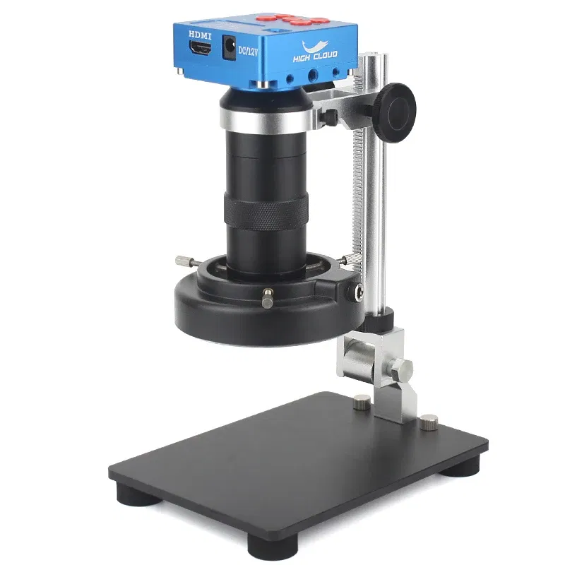 Color: Brown - SONY 48MP 4K 1080P HDMI USB Digital Video Monocular Microscope Camera 130 Zoom C-Mount Lens For Phone PCB Soldering Repair Tools