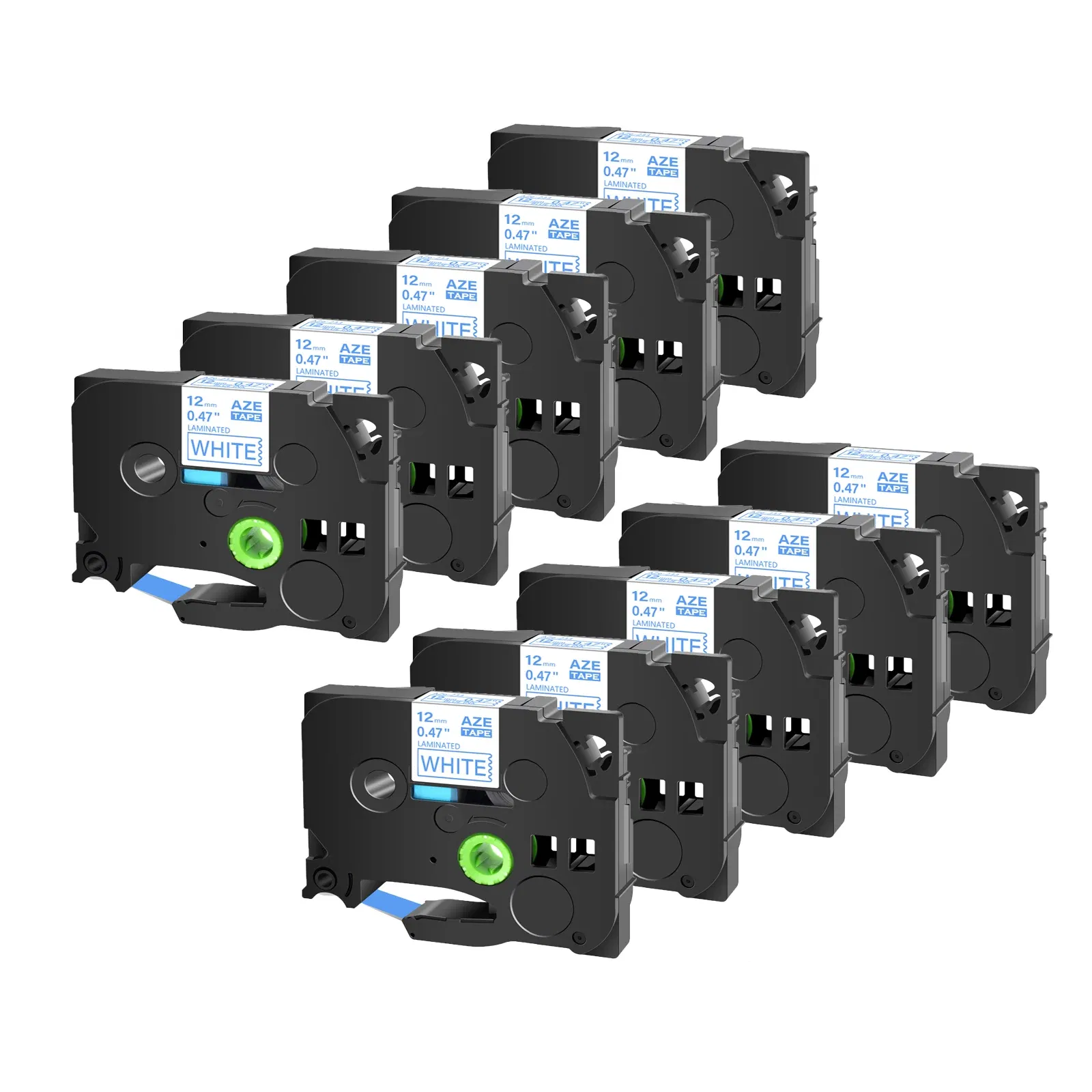 Color: Light Grey, Width: 24mm - Greencycle 10PK TZe 231 Label cassettes Compatible for Brother Ptouch Printer Black on white Label tape 6mm 9mm 12mm 18mm 24mm