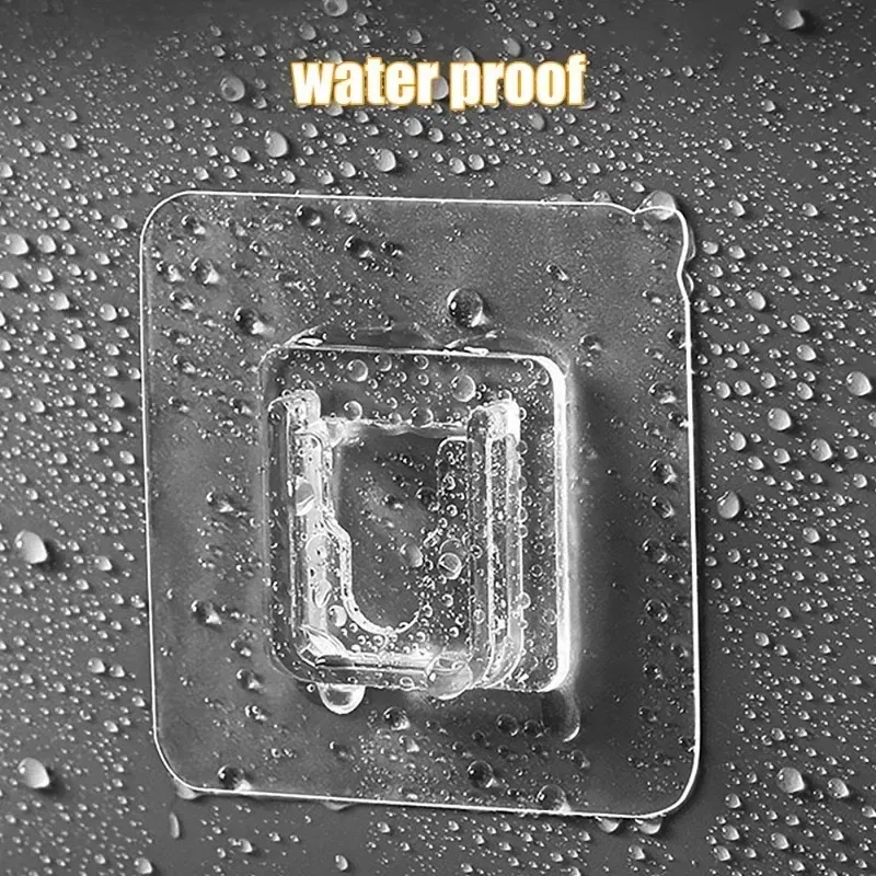 Color: DARK GRAY - Double-Sided Adhesive Wall Hooks Hanger Strong Transparent Suction Cup Sucker Hooks Kitchen Bathroom Storage Plug Socket Holders