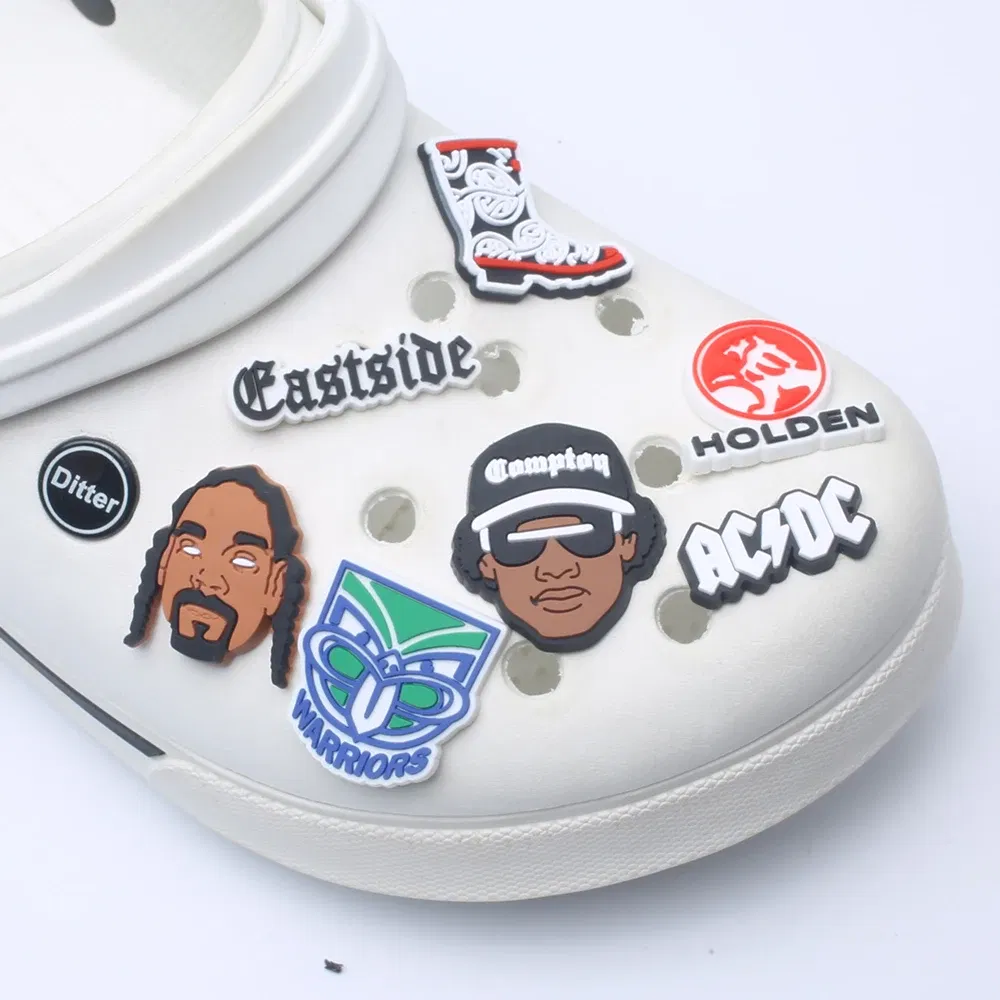 Color: Beige, Ships From: CHINA - 1pcs New Zealand style Love flag Shoes Decorated pvc shoes charm selling designer custom crocodile charm