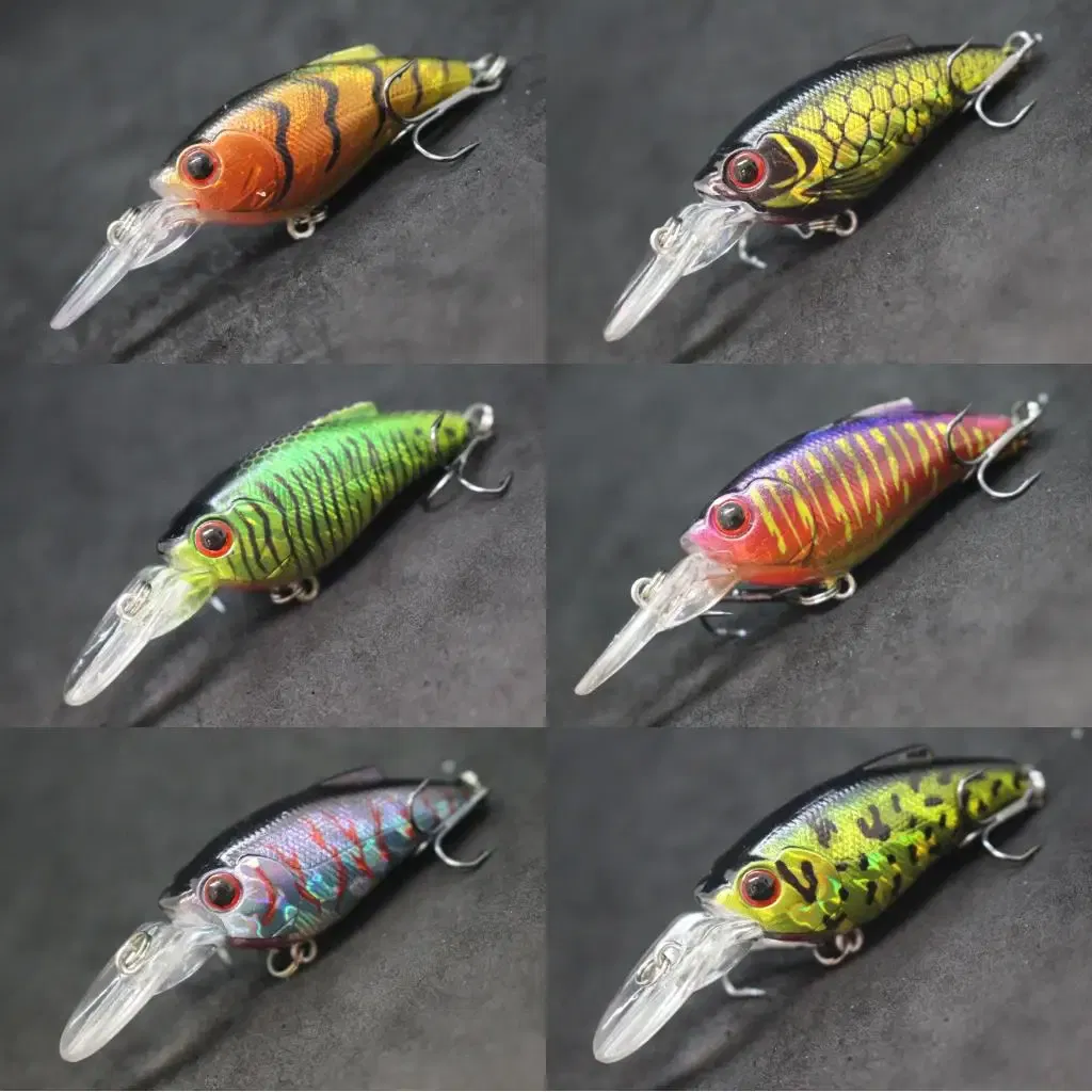 Color: Rose - wLure Fishing Lure Wobbler 9.4g 7cm Loud Rattling Weight Transfer to Make Longer Casting 2 #6 Treble Hooks ABS Construction C647