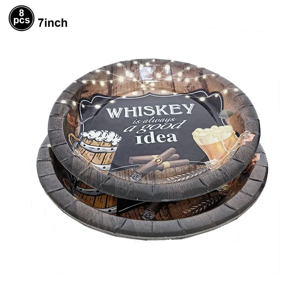 Color: plum - Whiskey Party Decor Happy Birthday Banner Whiskey Balloon Gold Number Balloon Aged To Perfection 40th Birthday Party Supplies