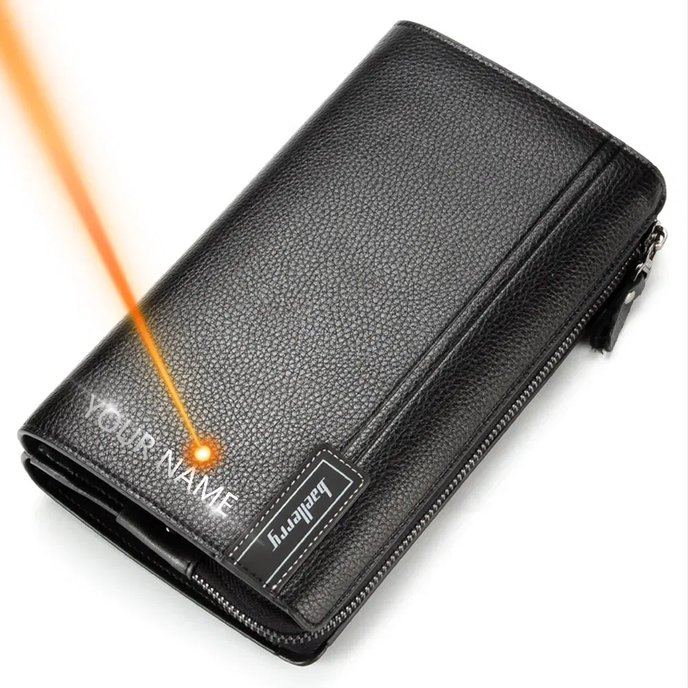 Color: Dark Grey - Baellerry Men Clutch Bag Large Capacity Men Wallets Cell Phone Pocket Passcard Pocket High Quality Multifunction Wallet For Men