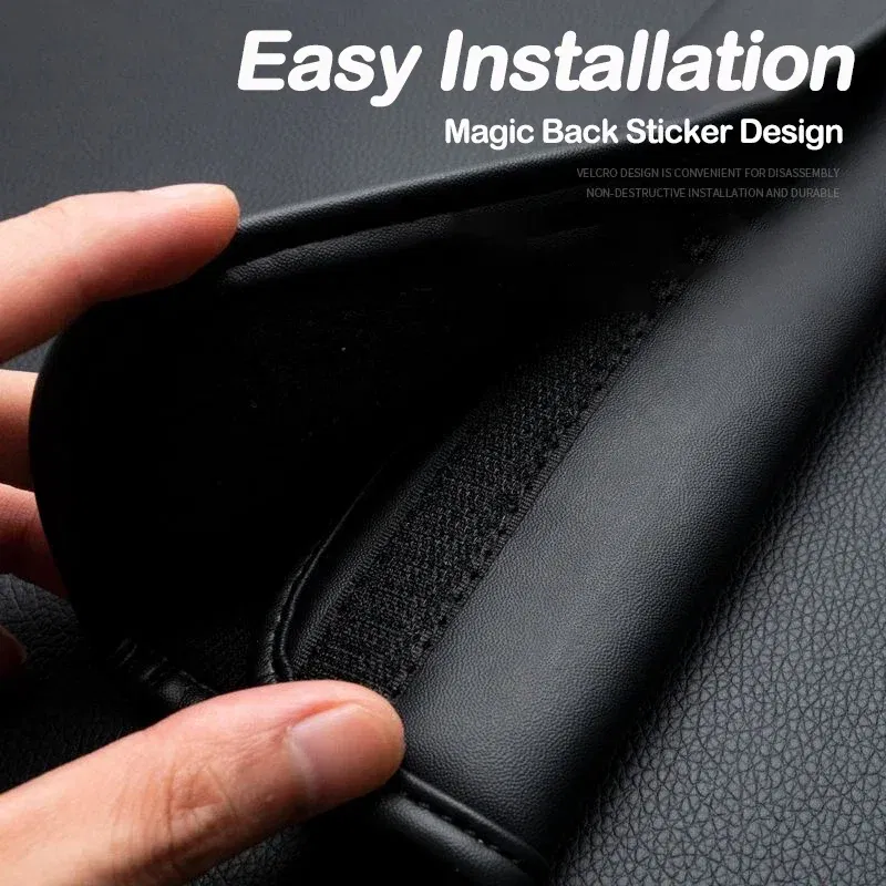 Color Name: black - 2Pcs For VW Volkswagen SCIROCCO GTI GTD GOLF POLO PASSAT Nappa Car Leather Seat Belt Covers Styling Interior Car Accessories