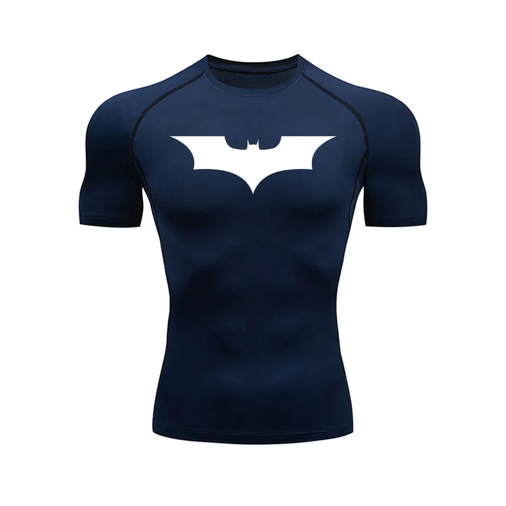 Color: GRAY, Size: XXXL - Men's Athletic Compression Shirts Athletic Quick Dry Breathable Rash Guard Athletic Tight Workout Tops Summer Men