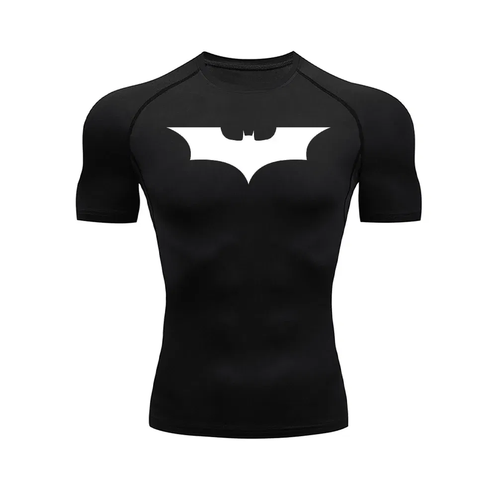 Color: GRAY, Size: XXXL - Men's Athletic Compression Shirts Athletic Quick Dry Breathable Rash Guard Athletic Tight Workout Tops Summer Men