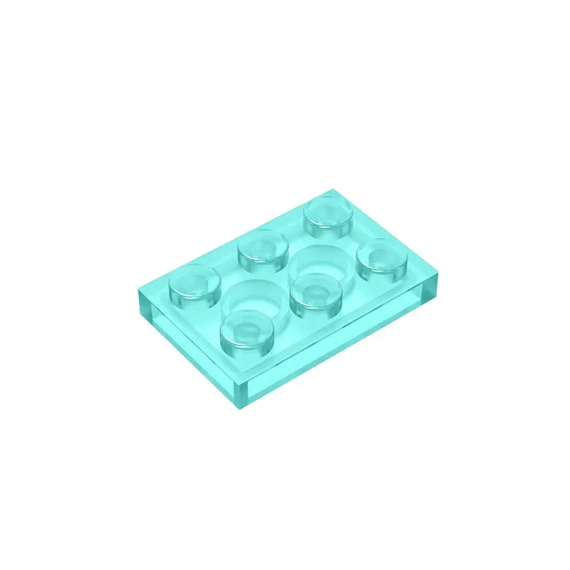 Color: Chocolate - Educational Assemblage GOBRICKS Plate 2 x 3 compatible  with lego 3021 pieces of children's toys building block Particles Plate