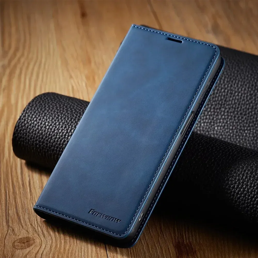Color: Blue, Material: Cotton - Leather Case for Samsung Galaxy A54 A53 A34 A33 A14 A13 A15 A25 A12 A22 A32 A52s A6 A7 A10 A20e A40 A50 A70 A21s A31 A41 A51 A71