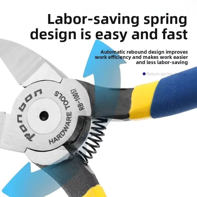 Color: dark blue - 5/6/7 Inch Professional Cutting Pliers Wire Stripping Tool Side Cutter Cable Burrs Nipper Electricians DIY Repair Hand Tools