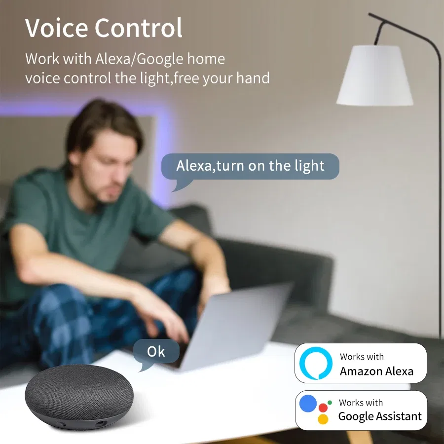 Color: Gold, Size: 4XL - Tuya Smart Wifi Touch Switch Neutral Wire/No Neutral Wire Required US 1/2/3/4 Gang Light Switch For Alexa Google Home Alice