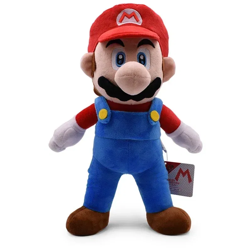 Color: MistyRose - 37-41cm Super Marios Bros Plush Toy Kawaii Luigi Marios Stuffed Doll Kawaii Cosplay Peluches Kids Great Christmas Birthday Gift