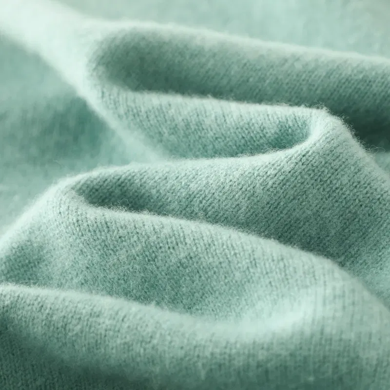 Color: SKY BLUE, Size: L, Ships From: CHINA - Men's 100% Pure Wool Cashmere Sweater O-Neck Pullover Knit Sweater Autumn and Winter New Long Sleeve High-End Jumpers Thick Tops