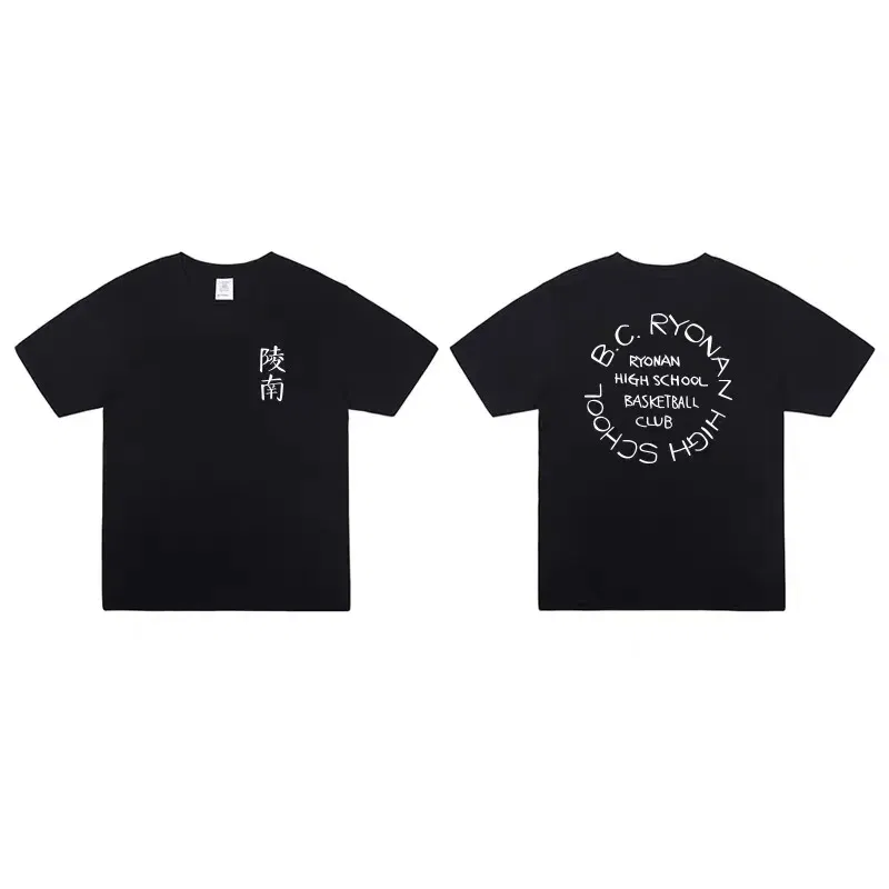 Color: GRAY, Size: L - Japanese Anime Shohoku Basket Ball Team T-Shirt Men Women Sakuragi Hanamichi Print T Shirts Oversized Cosplay Unisex Clothes