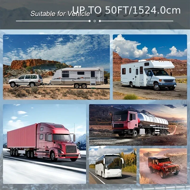 NEW 5G WiFi HD with Solar Panel 100M Magnetic Hitch Wireless Backup Camera Bus Van Truck RV Car DVR Front Rear View