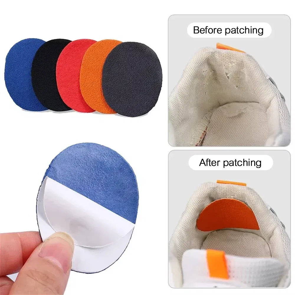 Color: Beige - 6pcs Heel Wear Repair Shoe Patch Stickers Unisex Anti-Wear Heel Protector Adhesive Patch Repair Shoes Heel Sneakers Protector