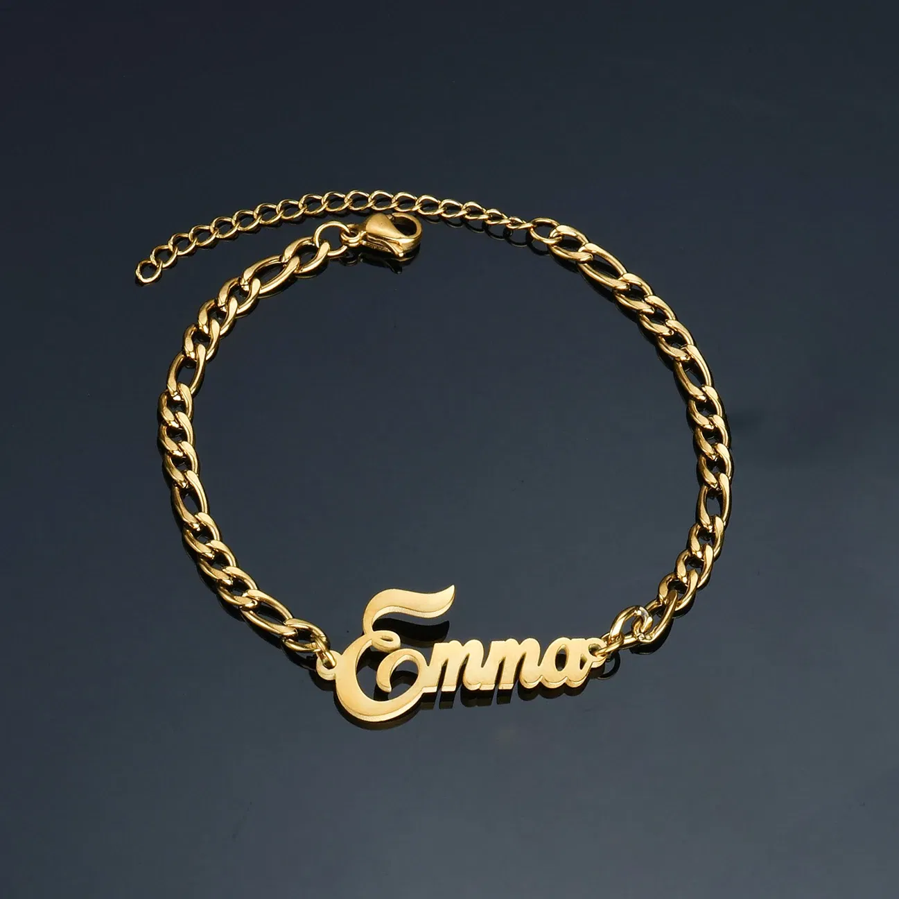 Metal Color: PURPLE, Length: 16cm, Main Stone Color: Gold - Atoztide Personalized Custom Name Bracelet for Women Men Stainless Steel 10mm Cuban Chain Nameplate Handmade Bangle Jewelry Gift