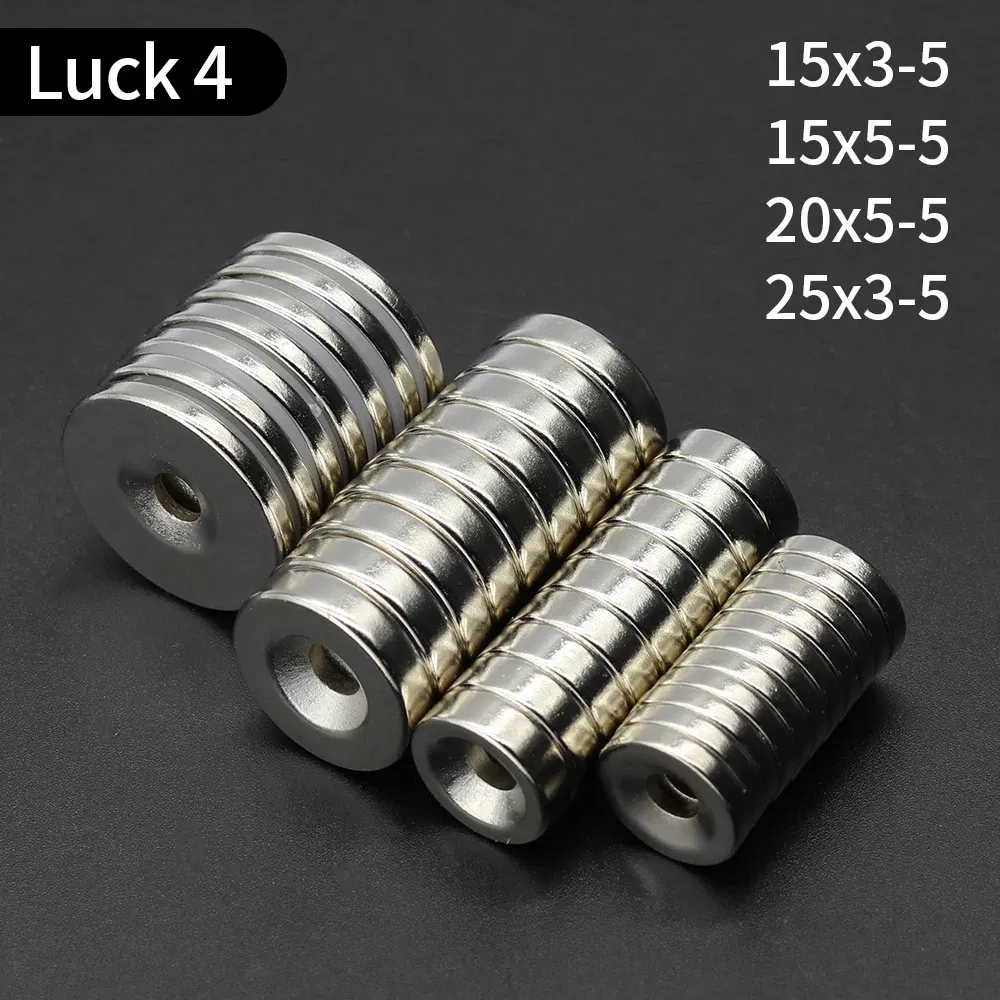 Color: Gold, Size: 1m - Round Magnet 8/10/12/15/20/25/30mm x Hole3/4/5/6mm Neodymium Magnet N35 Permanent NdFeB Super Strong Powerful Magnets With hole
