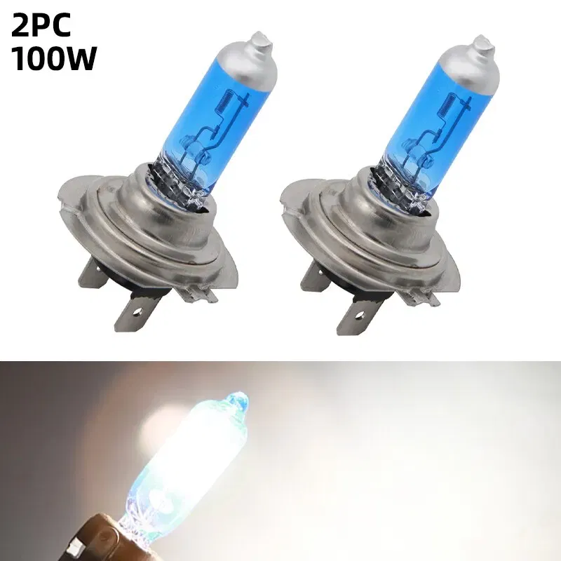 Emitting Color: DEEP BLUE - 2pcs H7 LED Bulbs 55W 100W Halogen Bulbs Super Bright White Fog Lights 12V White Auto Bulb Headlights Lamp