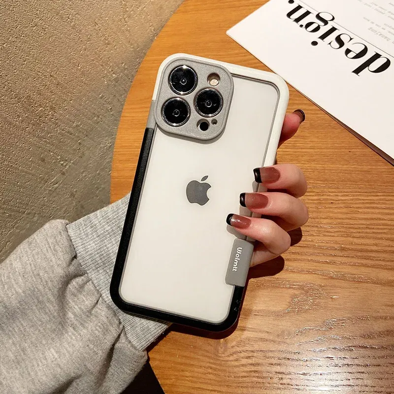 Color: SKY BLUE, Ships From: CHINA, Material: PVC - Better Heat Dissipation Dual Color Bumper Border Soft Phone Case For iPhone 17 16 15 14 13 12 11 Pro Max 7 8 Plus XS XR