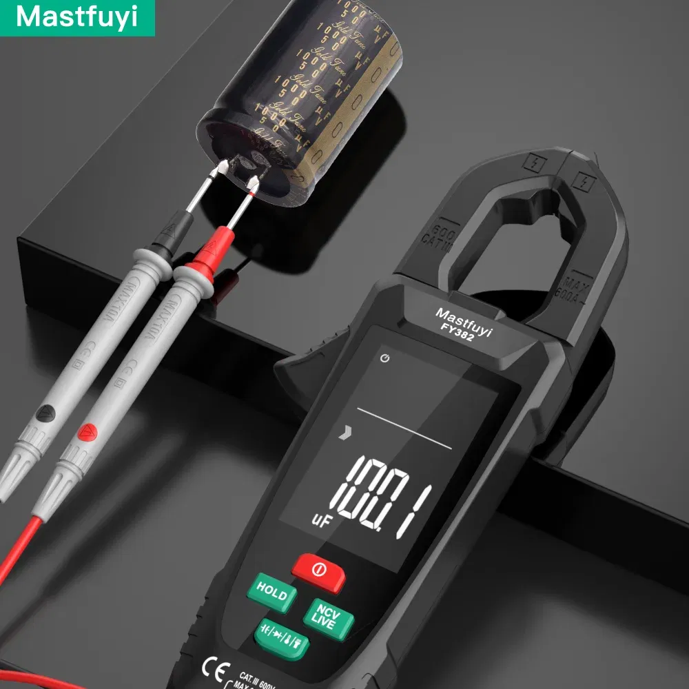 Color: Pink - MASTFUYI digital clamp meter  3 in 1 multifunction  multimeter&electrical tester &temperature meter True RMS NVC induction Ammet
