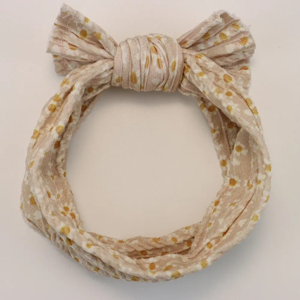 Color: Blue - 5pcs/Lot Cable Knit Bow Baby Headbands Elastic Nylon Baby Girl Headband For Children Turban Newborn Infant Kids Hair Accessories