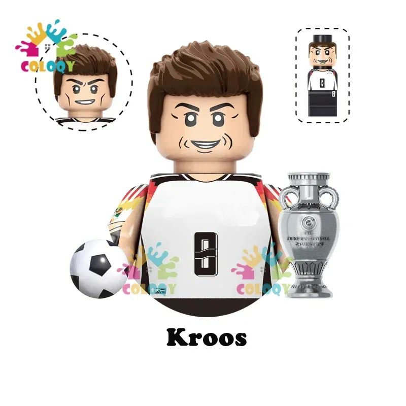 Color: Yellow, Ships From: CHINA - Kids Toys World Famous Football Stars Building Blocks Sport Player Mini Action Figures Golden Cup Toys For Boys Christmas Gifts