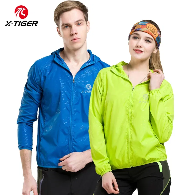 Color: Green, Size: 4XL - X-TIGER 4 Colors MTB Cycling Jersey MultiFunction Jacket Waterproof Windproof TPU Raincoat Bicycle Sun protection clothing